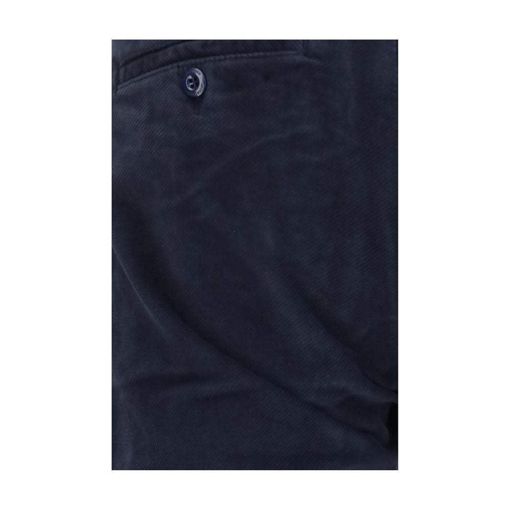 Blue Cotton Chino Pants