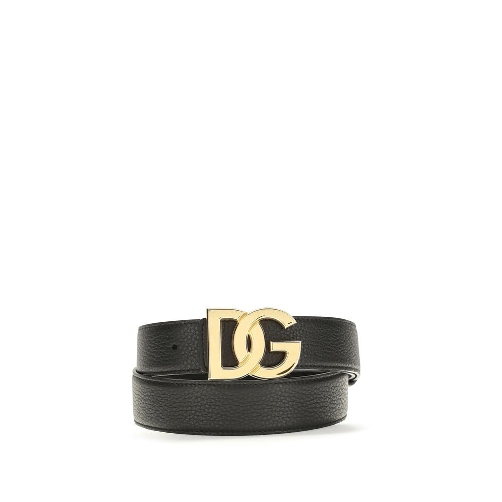 Dolce & Gabbana Ζώνη από Δέρμα Μοσχαριού σε Μαύρο