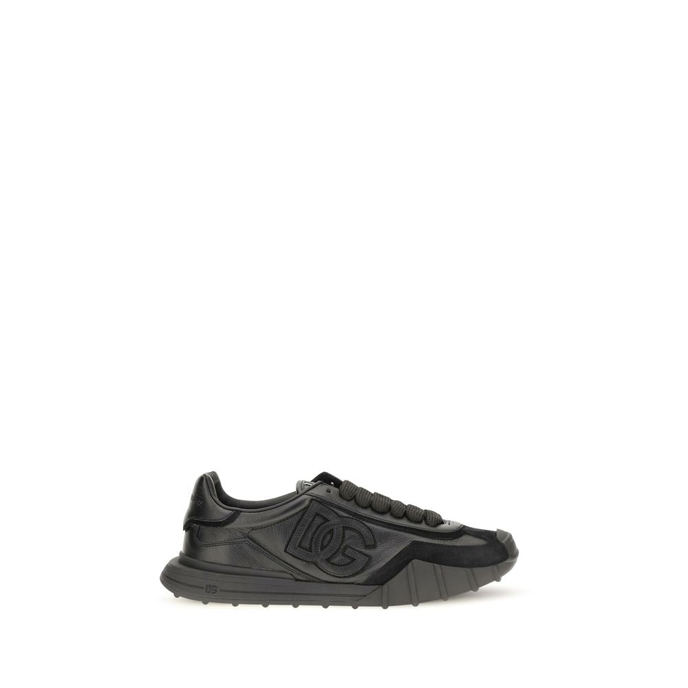 Dolce & Gabbana Calf Leather Sneakers in Black