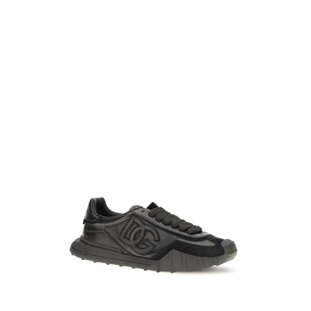 Dolce & Gabbana Calf Leather Sneakers in Black