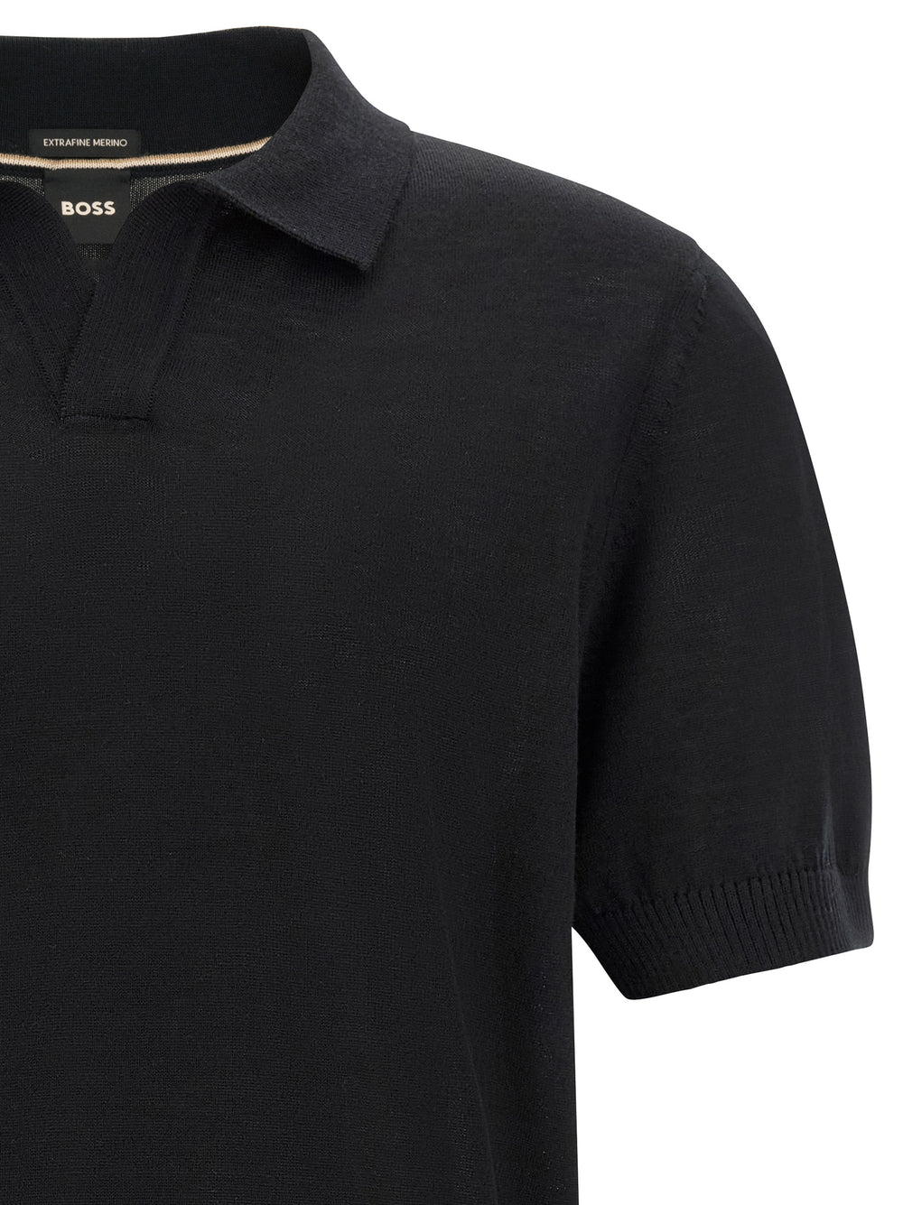 Hugo Boss Virgin Wool Polo Shirt in Black