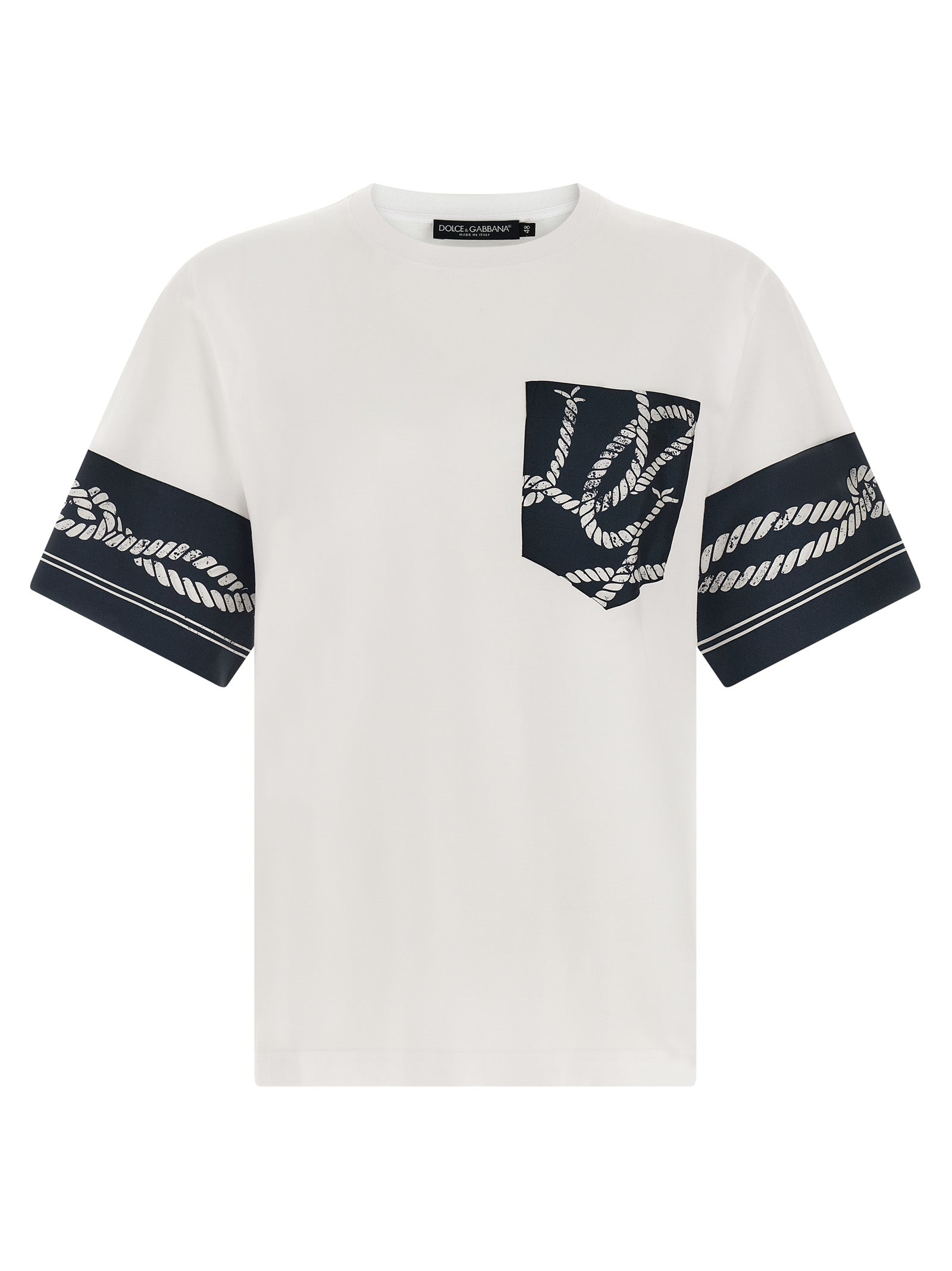 Dolce & Gabbana Cotton-Silk T-Shirt in Blue