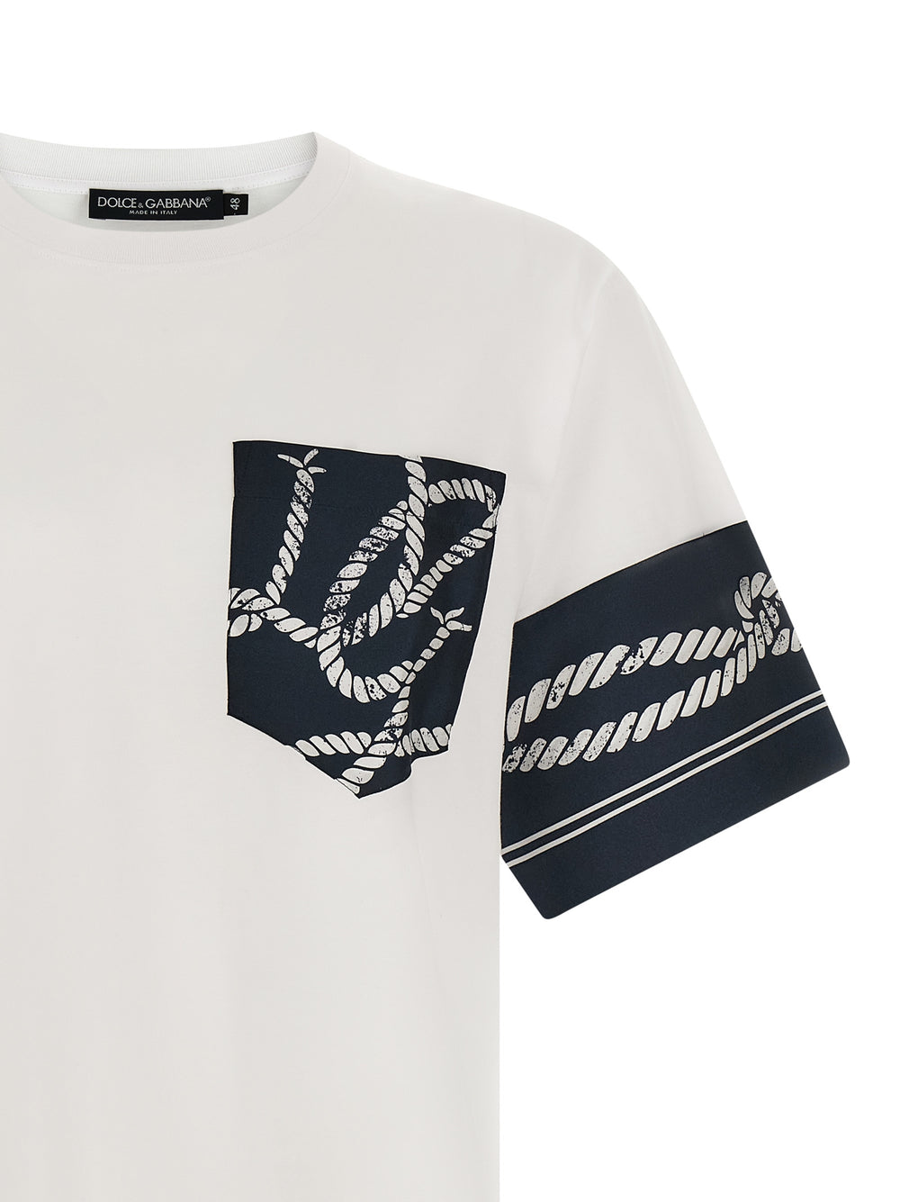 Dolce & Gabbana Cotton-Silk T-Shirt in Blue