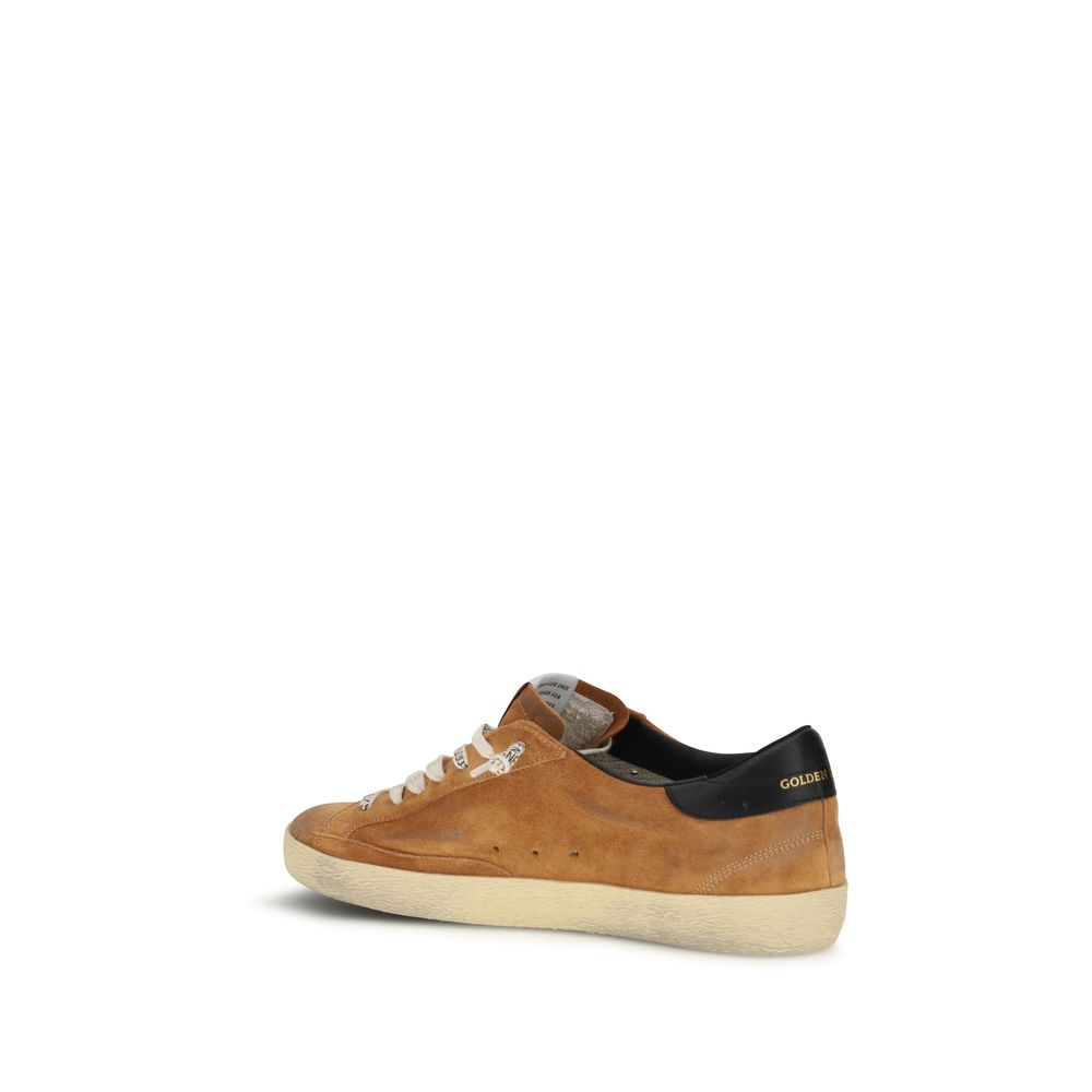 Golden Goose Super-Star Calf Leather Low Top Sneakers in Brown