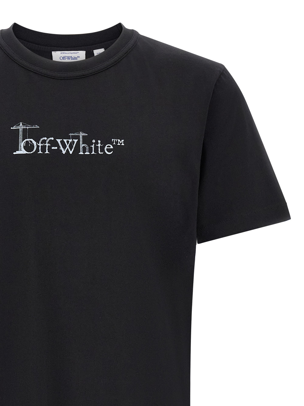 Off-White Βαμβακερό T-Shirt σε Μαύρο