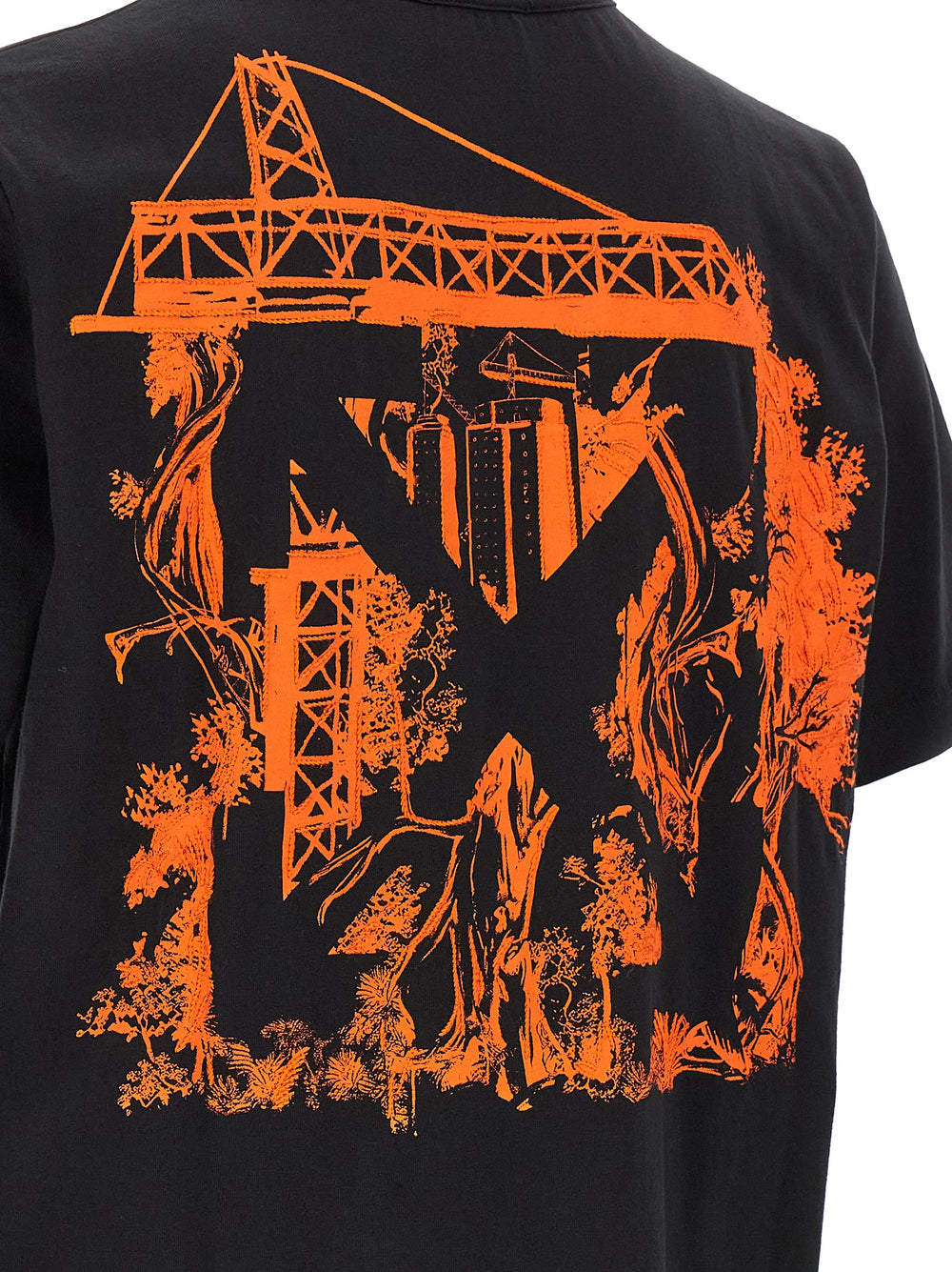 Off-White Βαμβακερό T-Shirt σε Μαύρο
