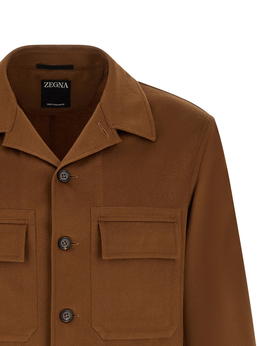 Zegna Πουκάμισο από 100% κασμίρ σε Καφέ