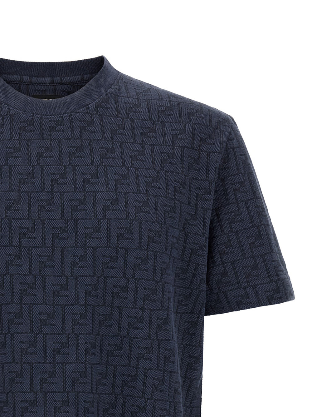 Fendi Cotton Piqué T-Shirt in Blue