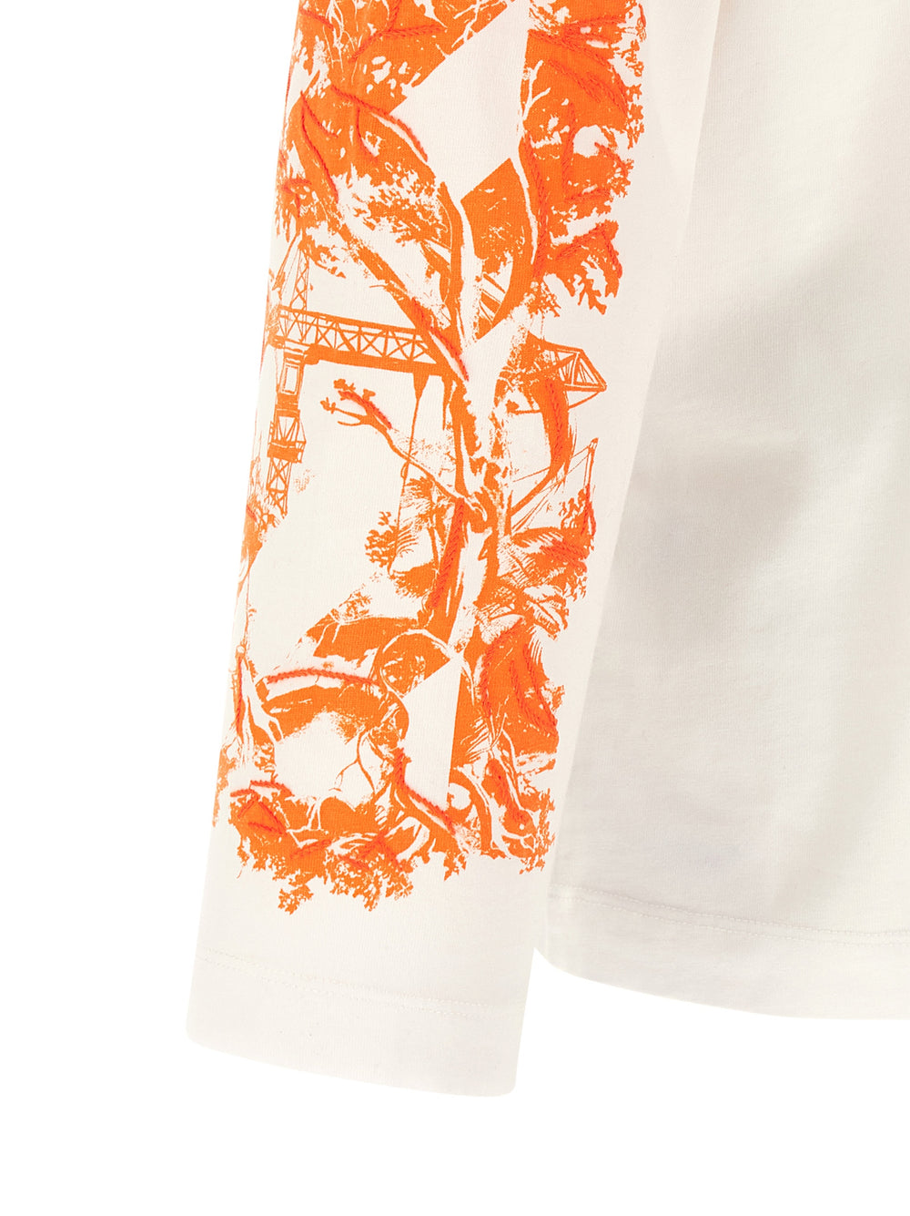Off-White Πόλη Φύση Skate T-Shirt Μακρυμάνικο σε Λευκό