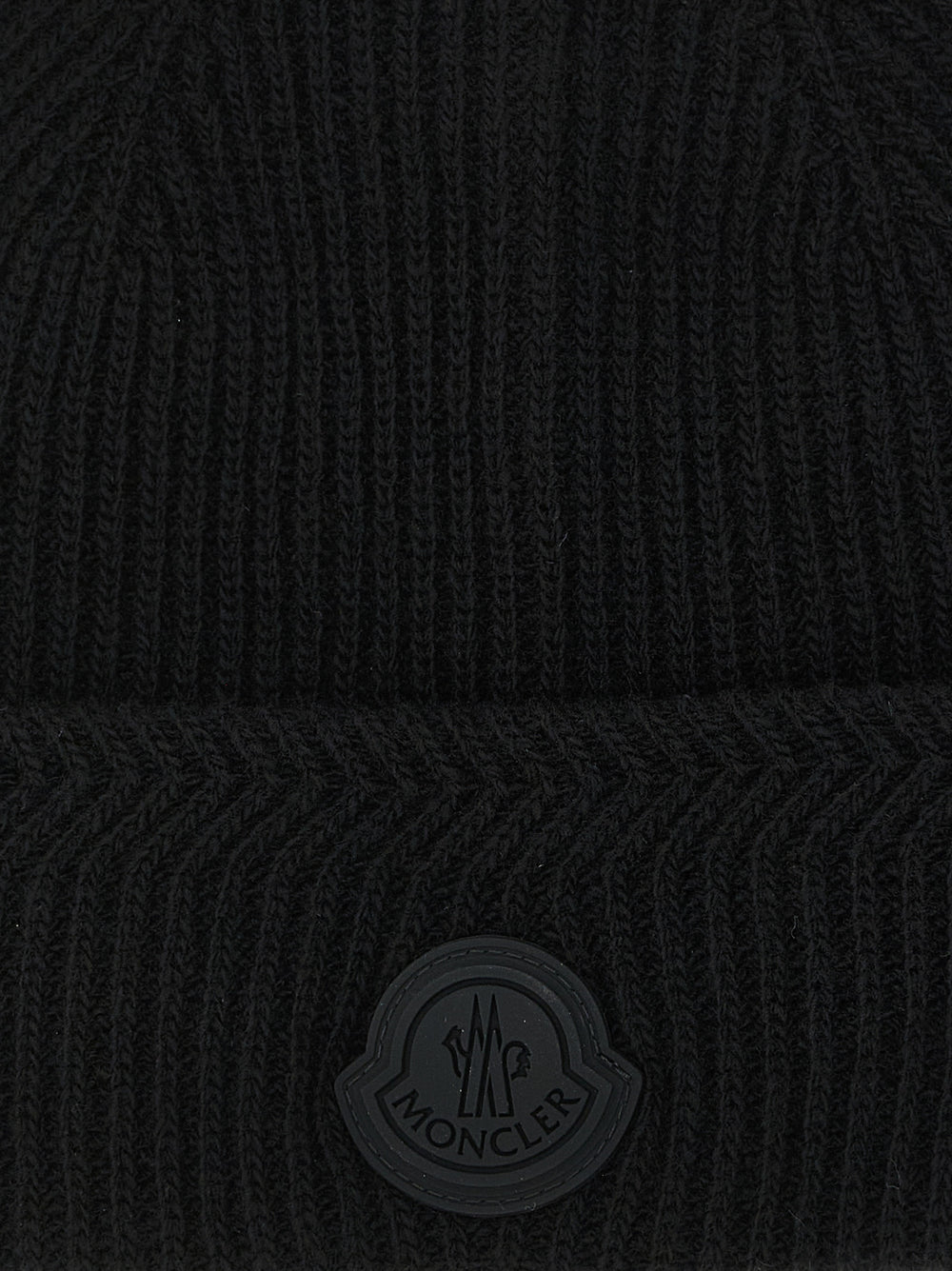 Moncler Σκούφος από παρθένο μαλλί σε Μαύρο