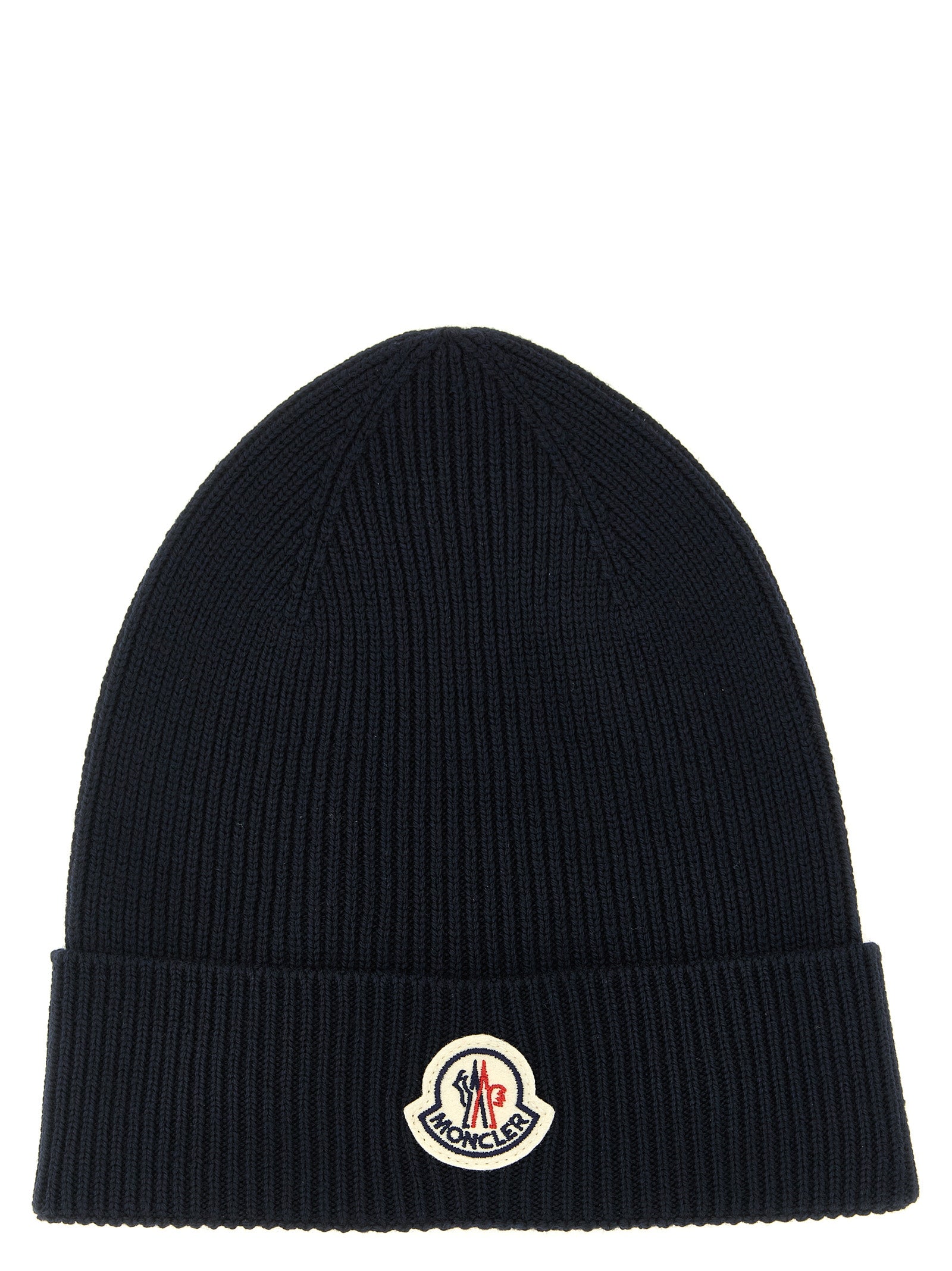 Moncler Σκούφος από 100% Παρθένο Μαλλί σε Μπλε