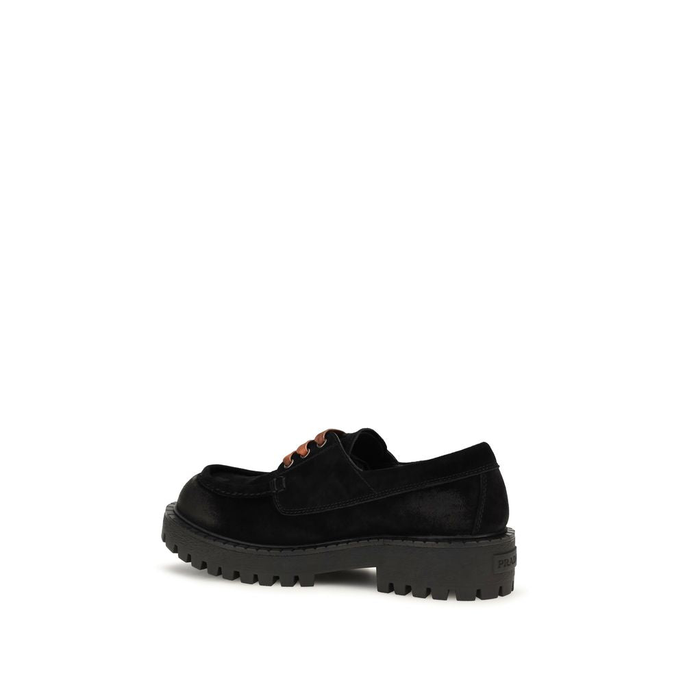 Prada Loafers από Σουέντ σε Μαύρο