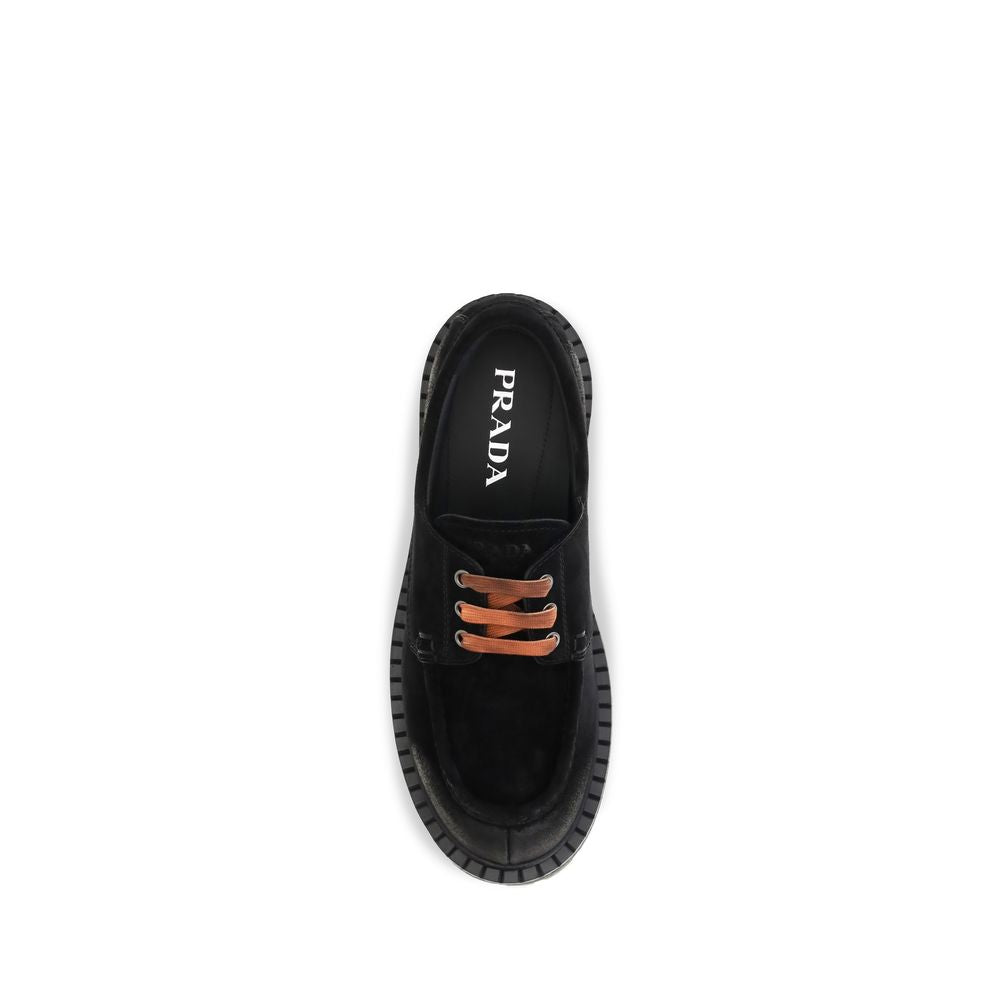 Prada Loafers από Σουέντ σε Μαύρο