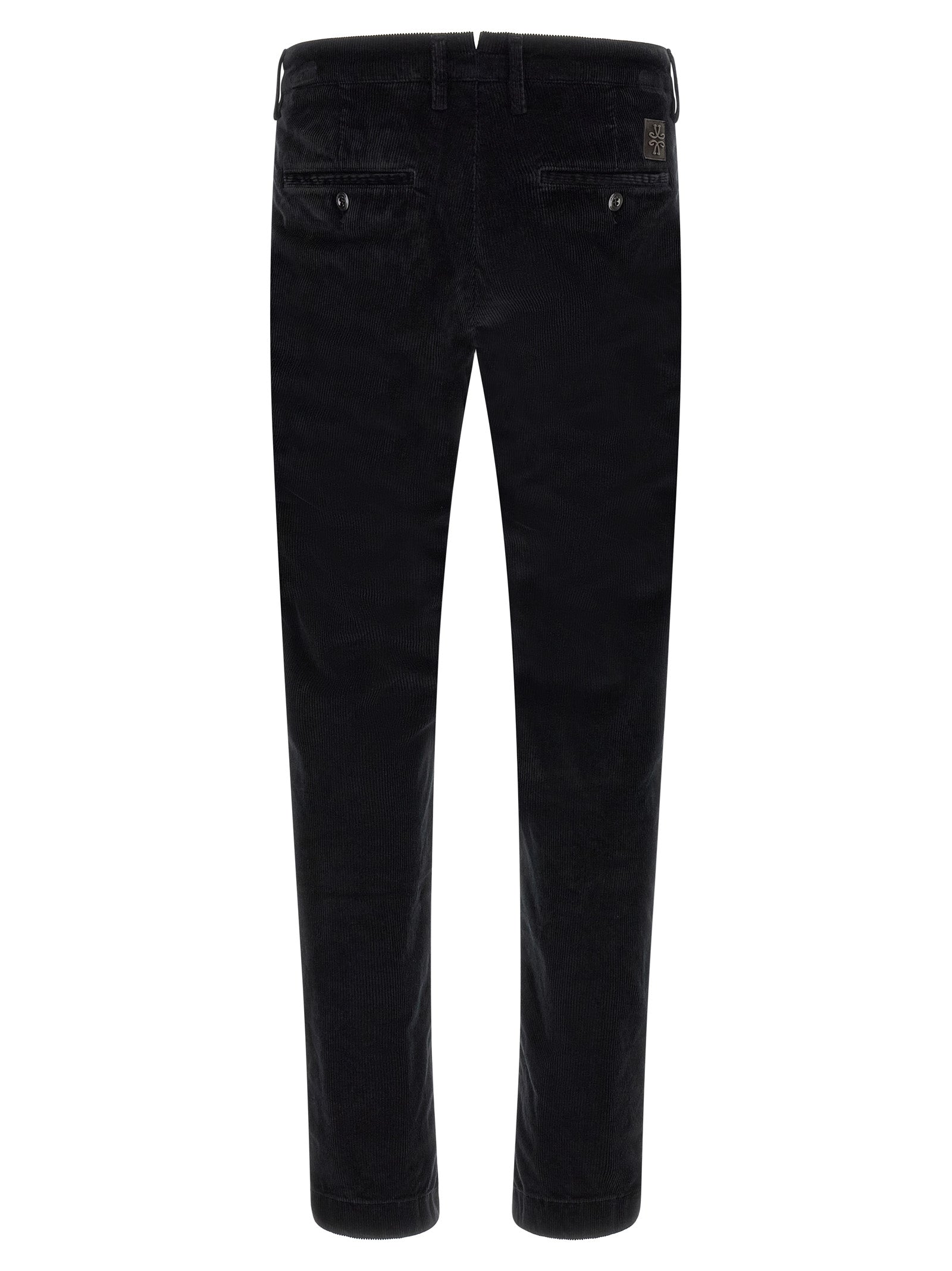 Black Cotton Chino Pants