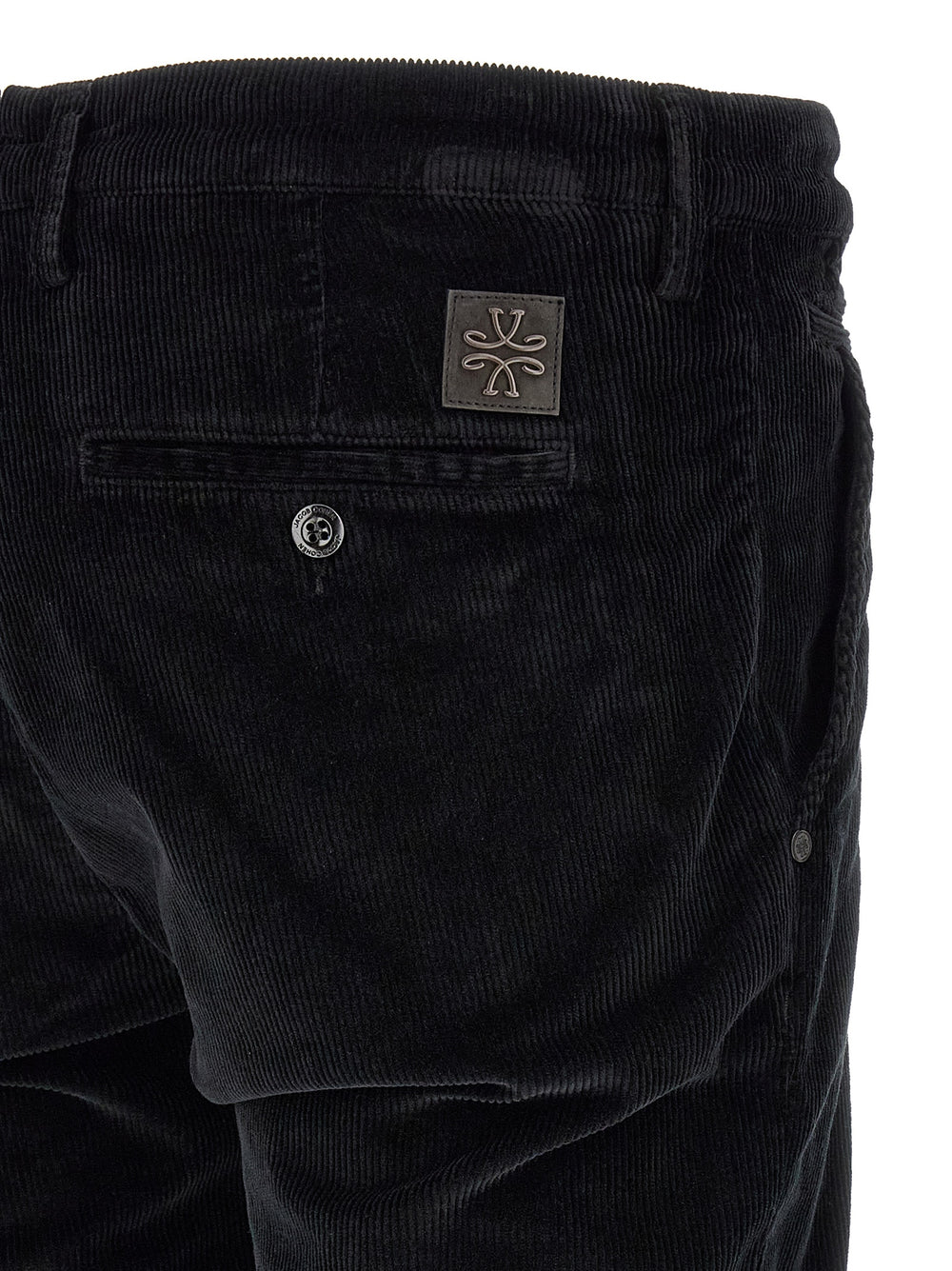 Black Cotton Chino Pants