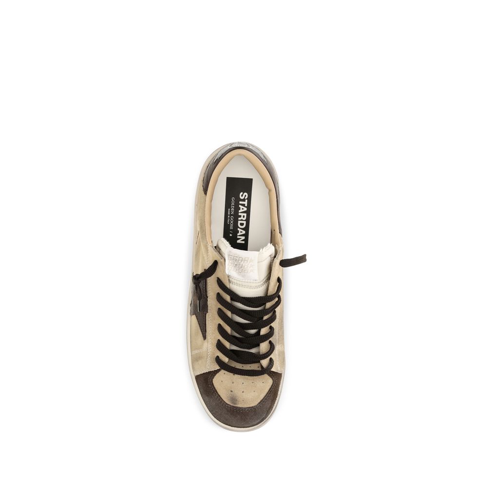 Golden Goose Stardan Calf Leather Sneakers in Beige