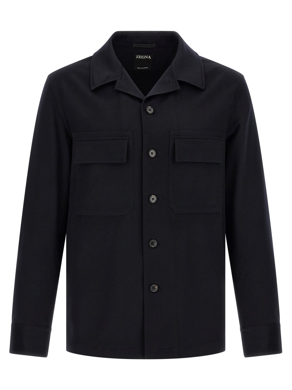 Zegna Wool Overshirt in Blue
