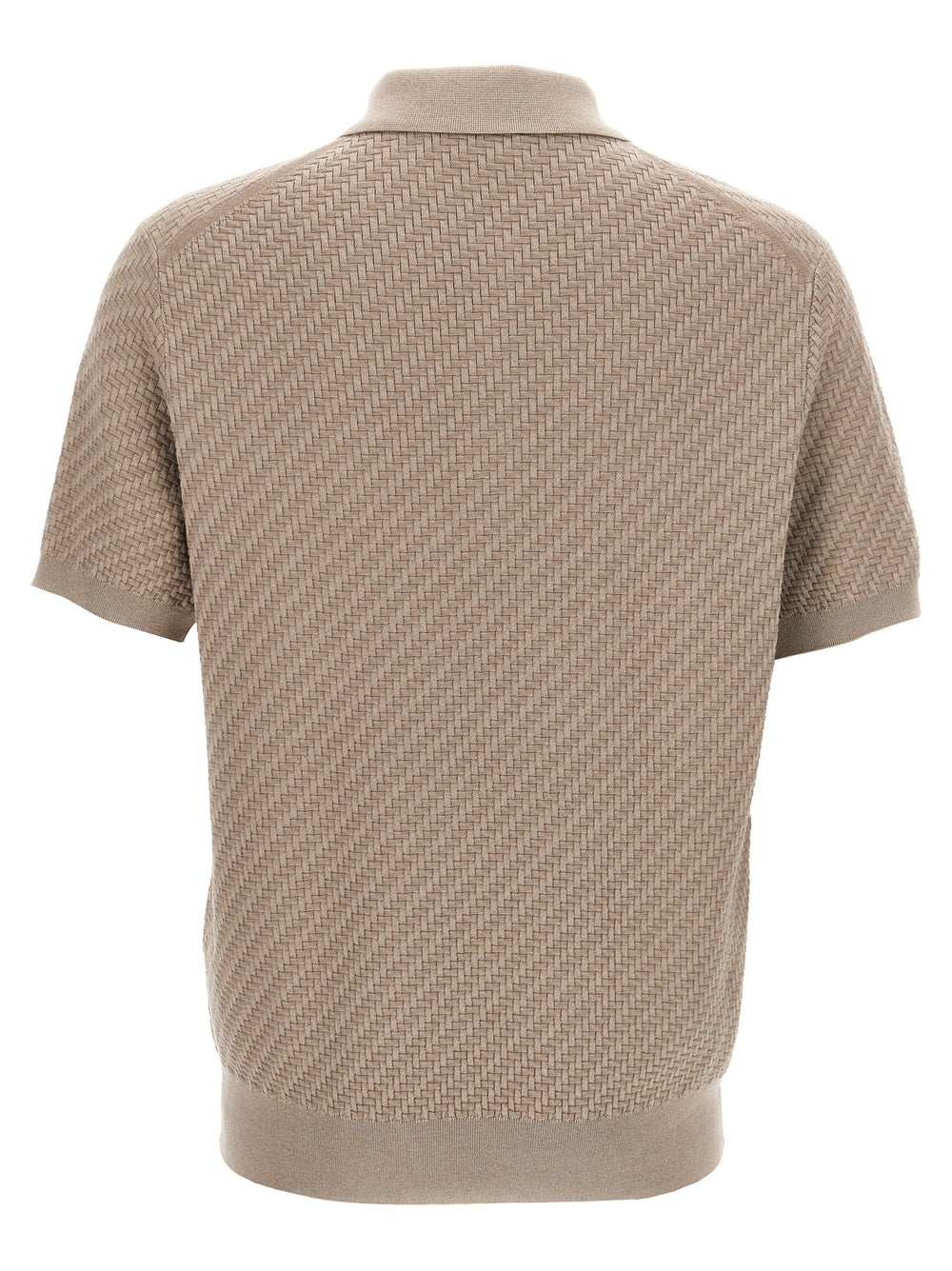 Brioni Cotton-Silk Polo Shirt in Beige