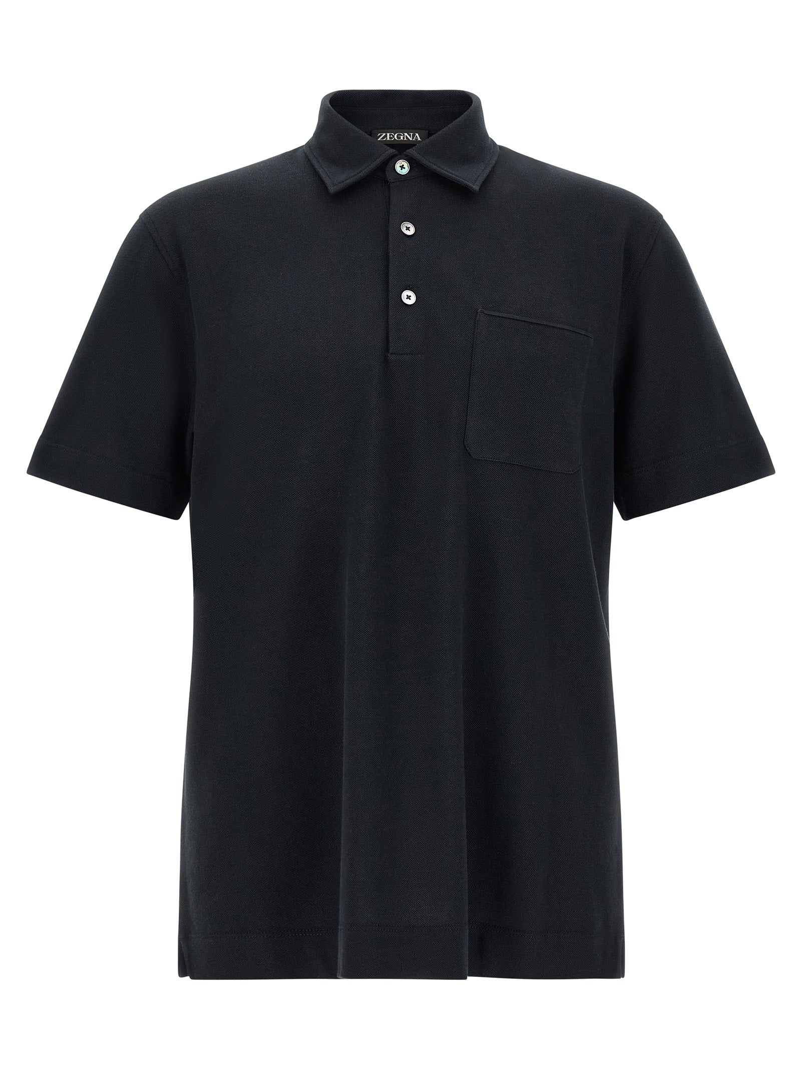 Zegna Βαμβακερό Polo από 100% Βαμβάκι σε Μπλε