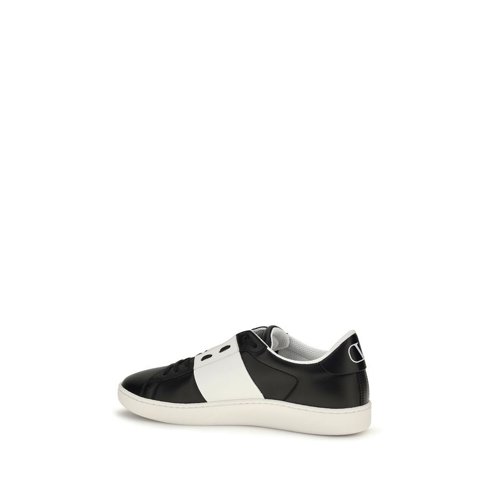 Valentino Garavani Calf Leather Sneakers in Black