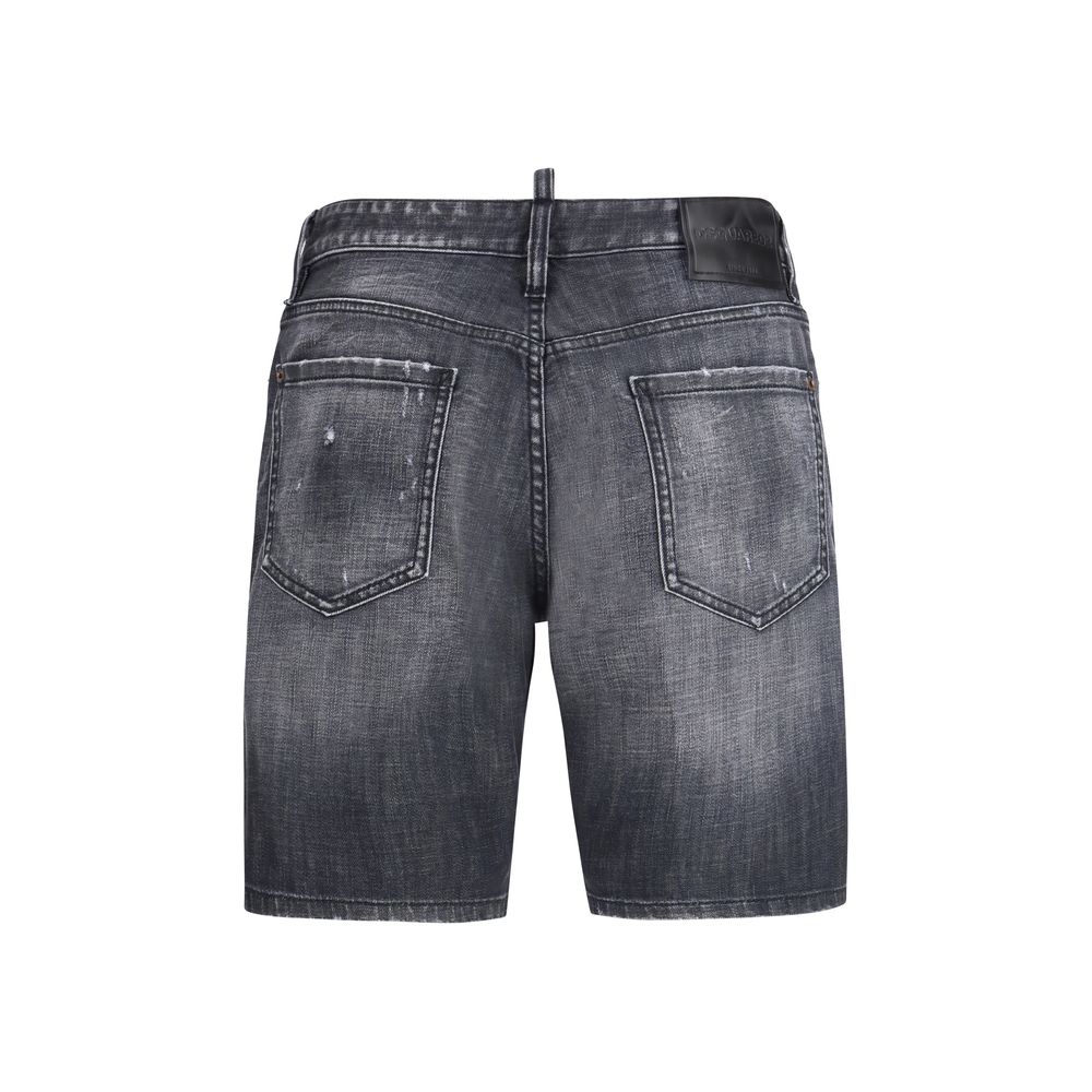 Dsquared² Βαμβακερά Σορτς Bermuda σε Μαύρο