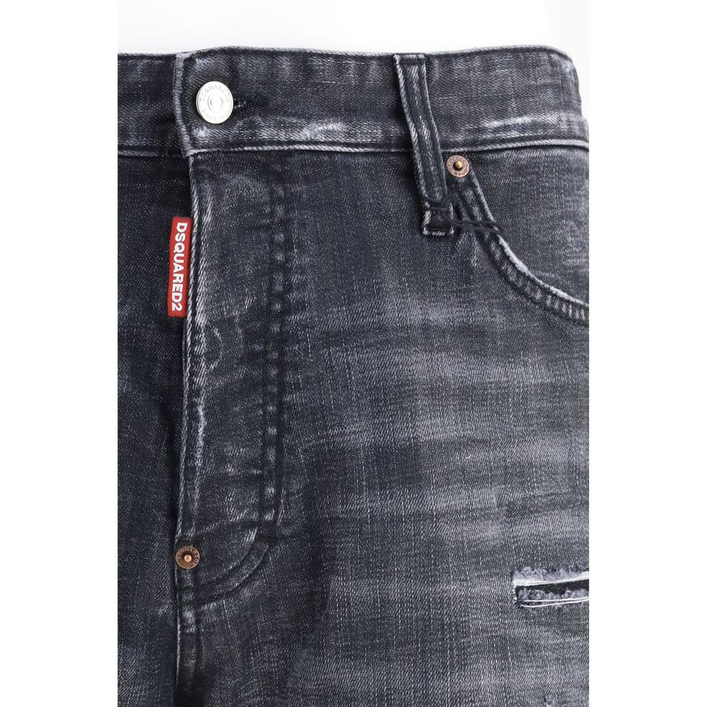Dsquared² Stretch Cotton Bermuda Shorts in Black
