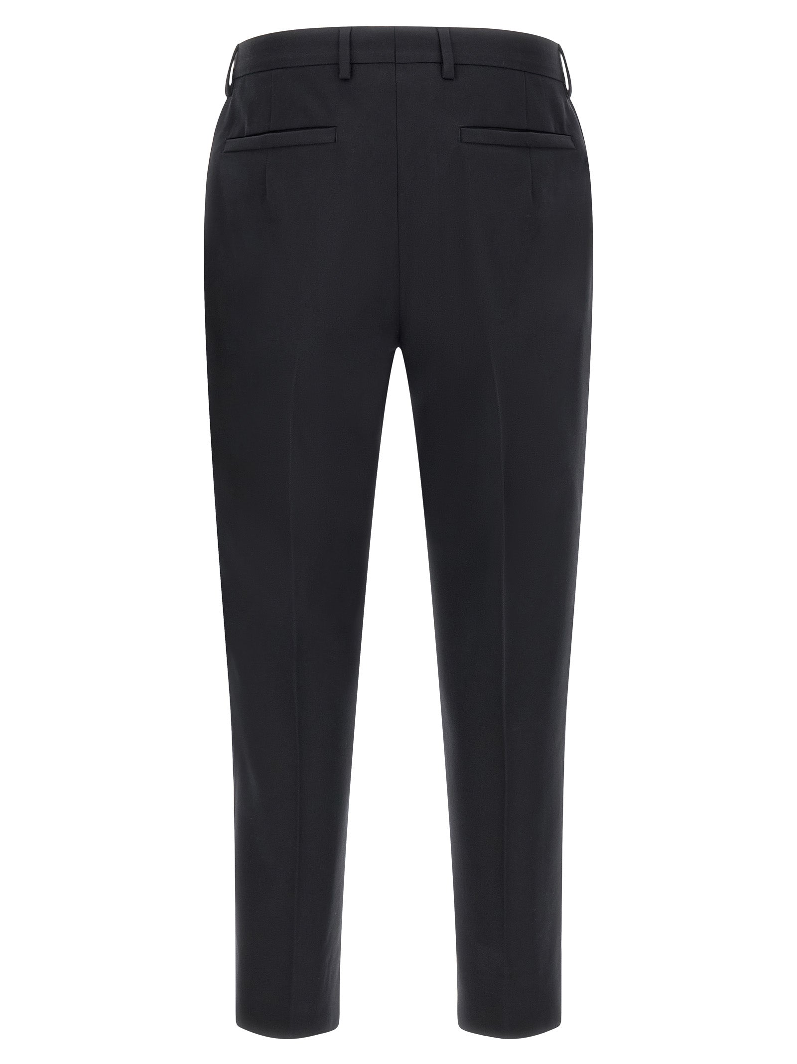 Zegna Cotton Dress Trousers in Blue