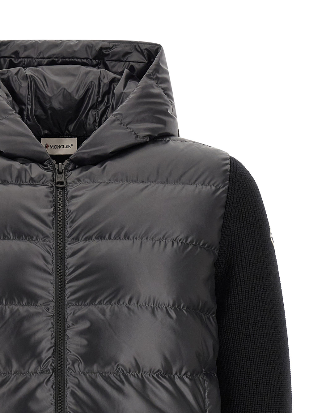 Moncler Quilted Cardigan in Black