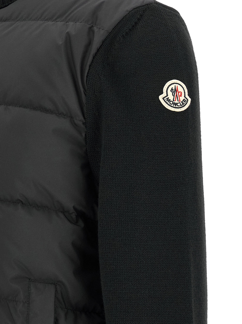 Moncler 100% Polyester Cardigan in Black