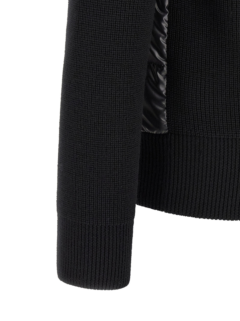 Moncler Quilted Cardigan in Black