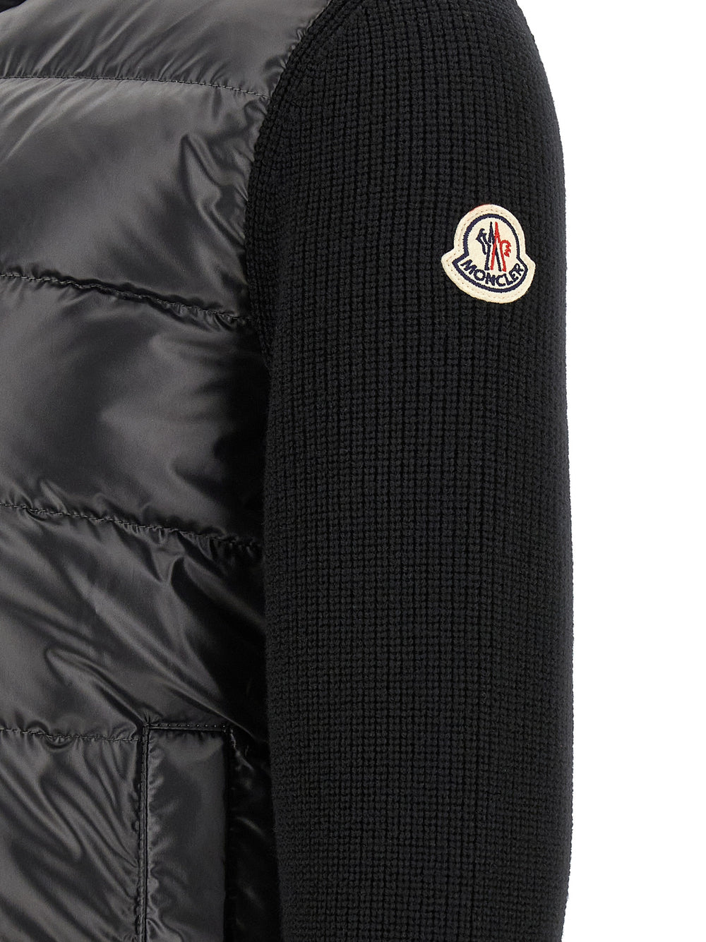 Moncler Quilted Cardigan in Black