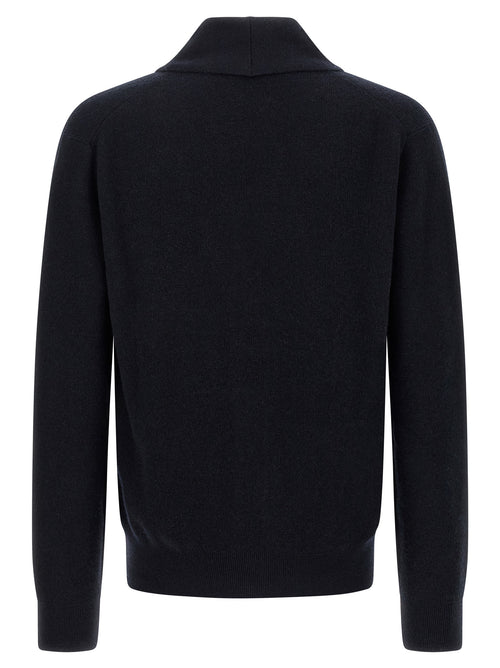 Brioni Cashmere and Wool Cardigan in Blue