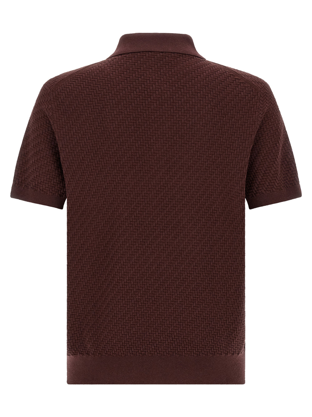 Brioni Cotton, Silk and Cashmere Polo Shirt in Purple