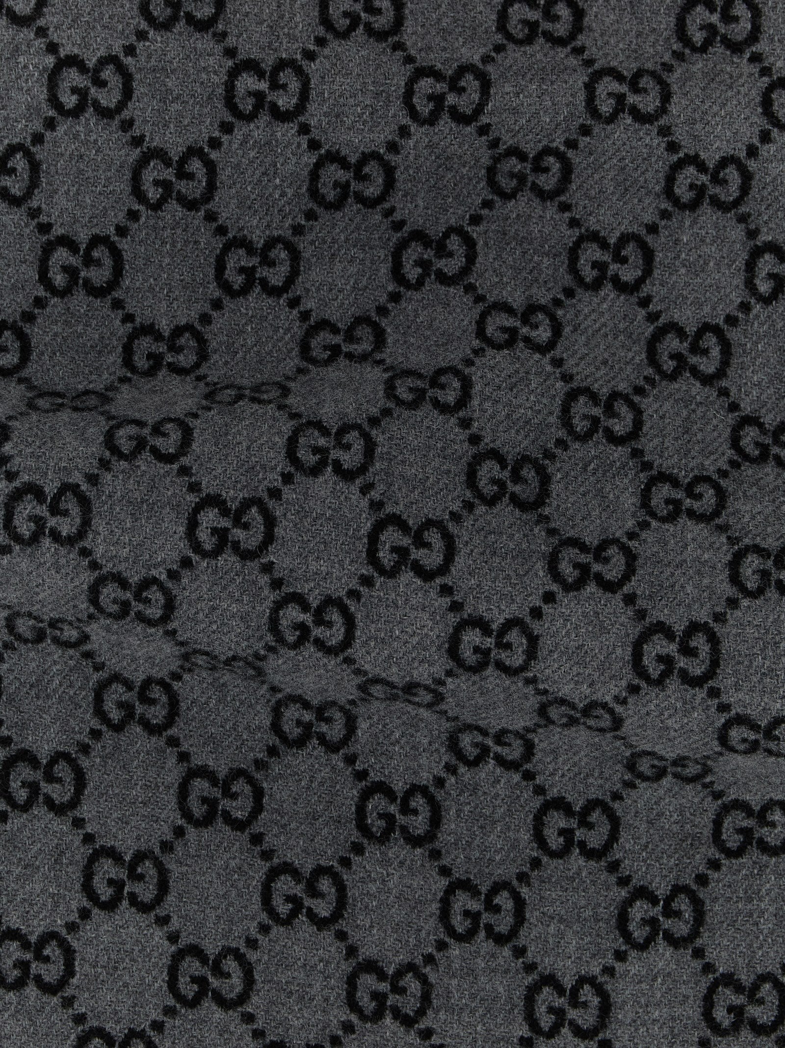 Gucci 100% Wool Scarf in Grey