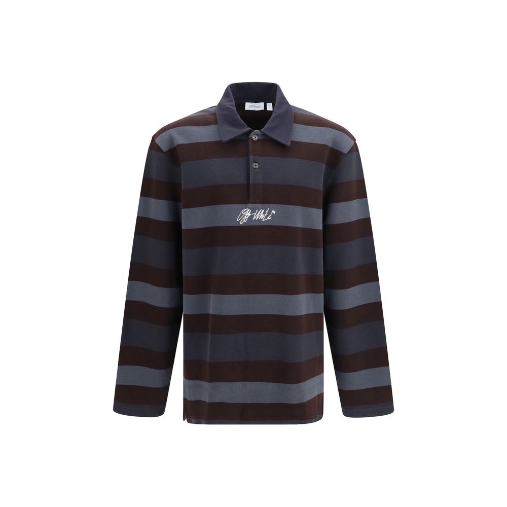 Off-White Βαμβακερό Polo σε Πολύχρωμο