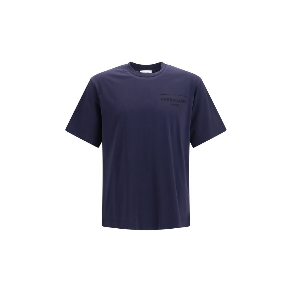 Ferragamo T-Shirt από 100% βαμβάκι σε Μπλε