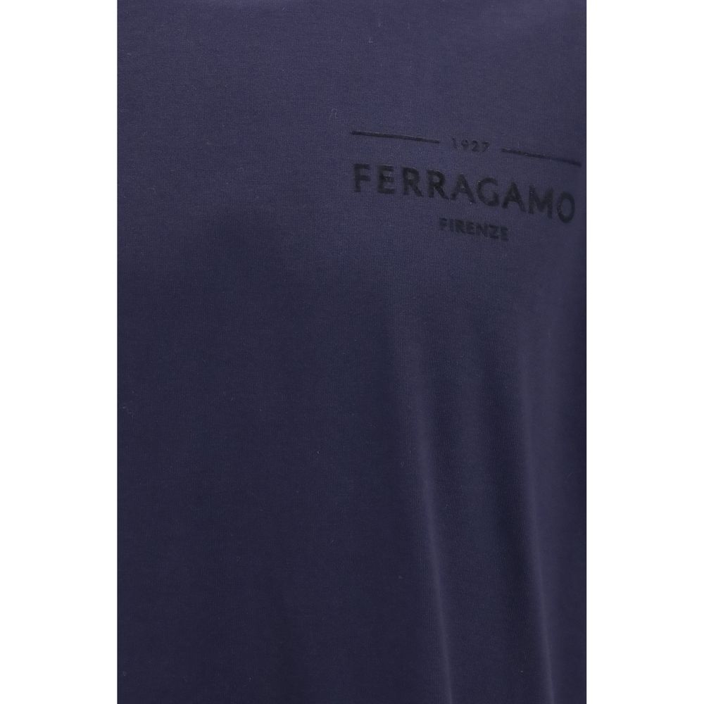 Ferragamo T-Shirt από 100% βαμβάκι σε Μπλε