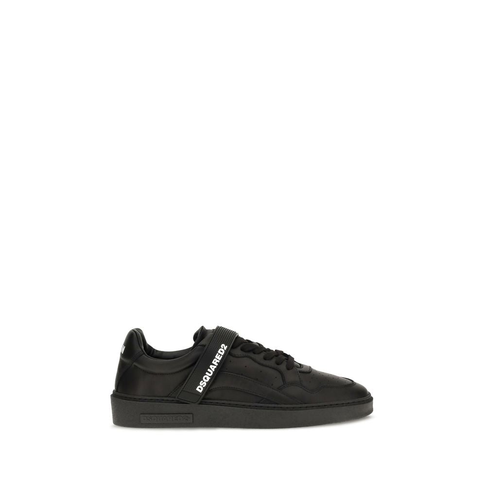 Dsquared² Black Calf Leather Sneakers