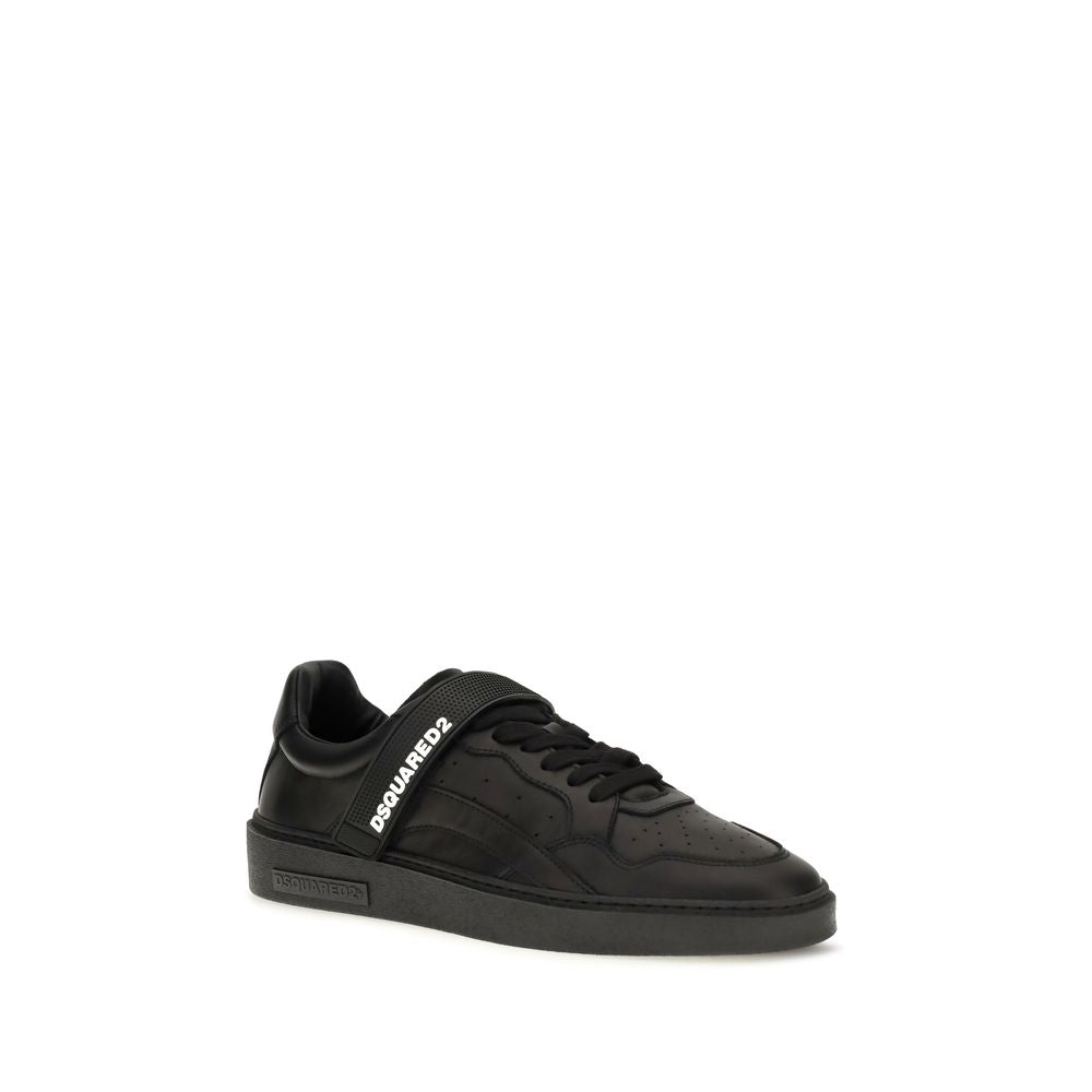 Dsquared² Black Calf Leather Sneakers