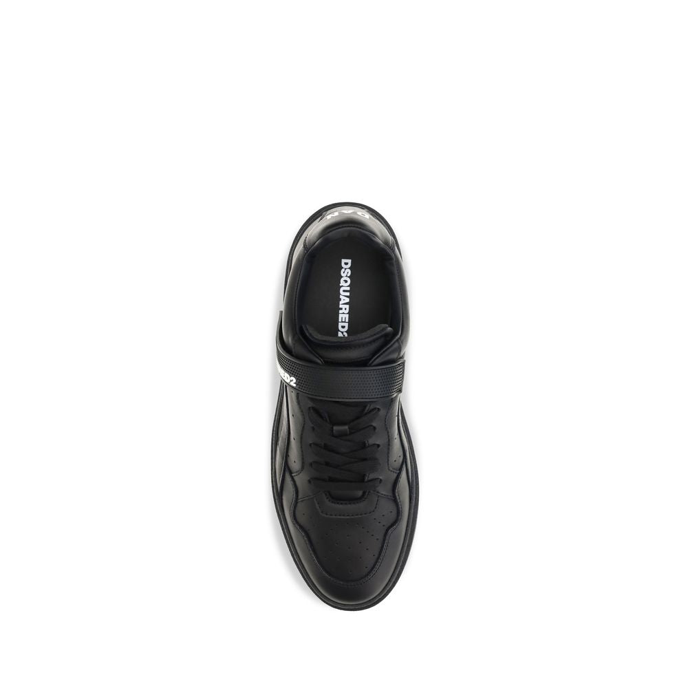 Dsquared² Black Calf Leather Sneakers
