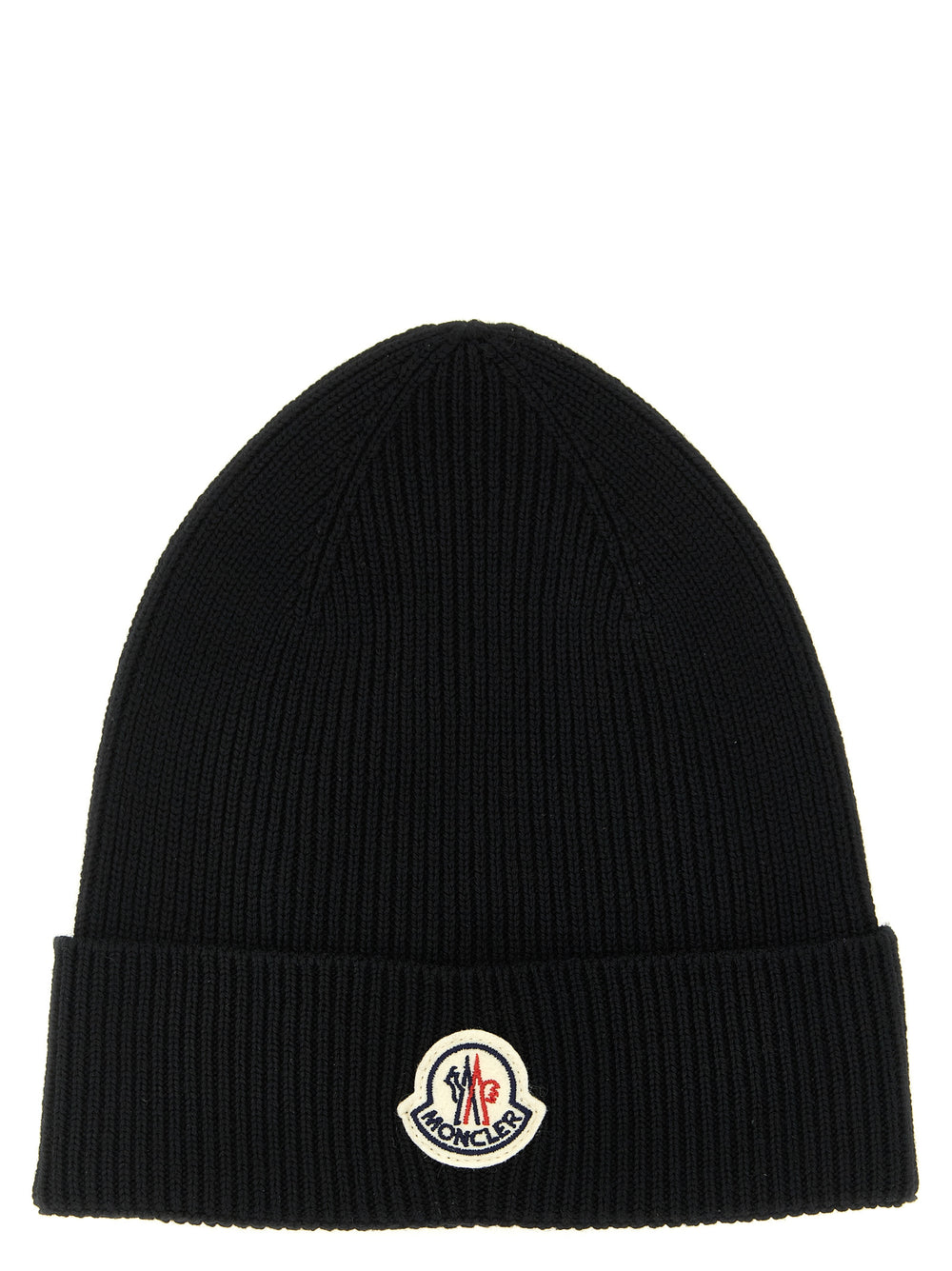 Moncler Σκούφος από 100% Παρθένο Μαλλί σε Μαύρο