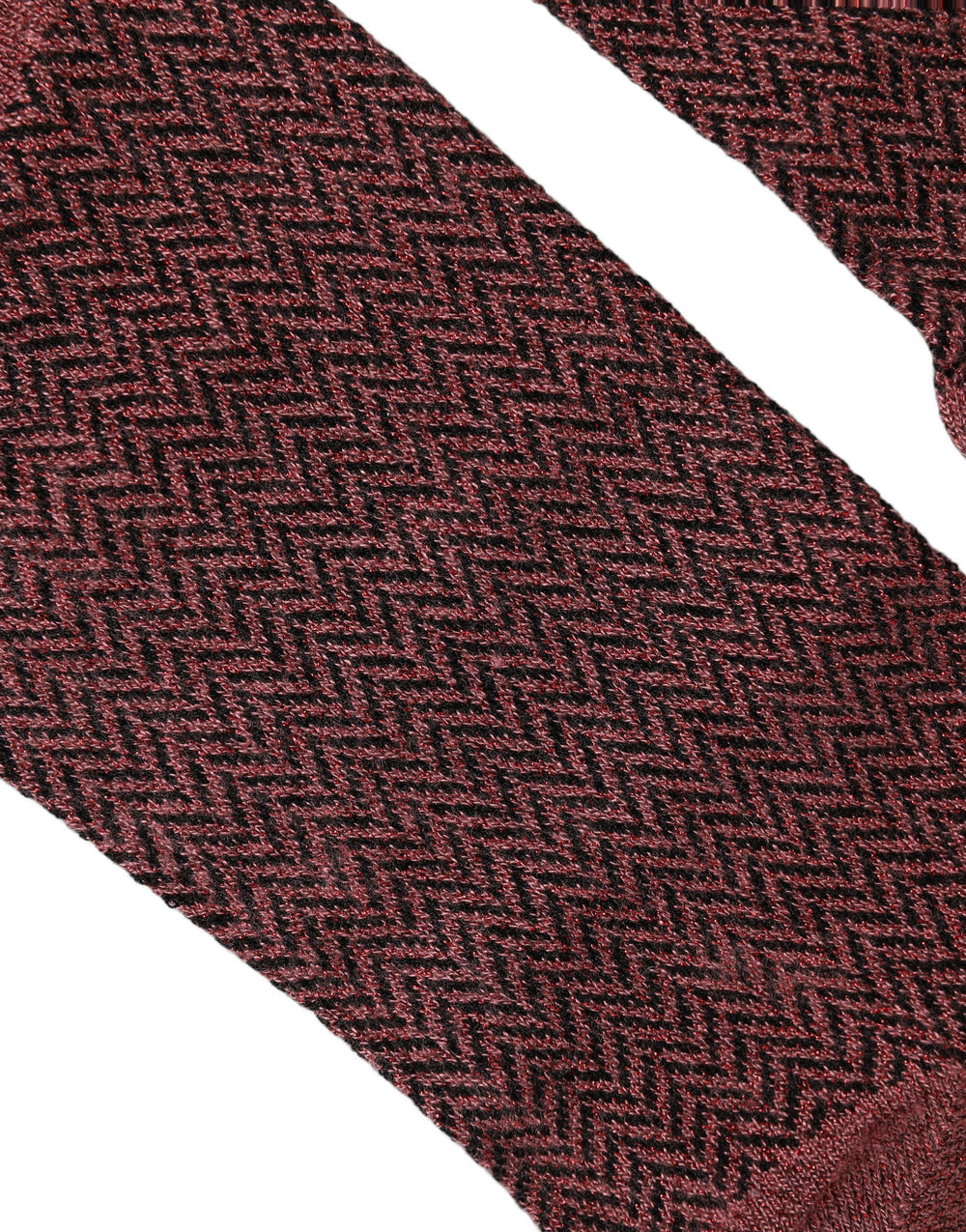 Dolce & Gabbana Over-the-Calf Ribbed Socks in Burgundy