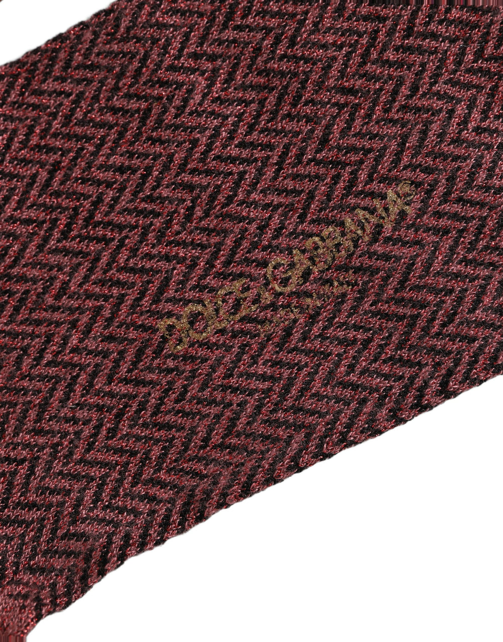 Dolce & Gabbana Over-the-Calf Ribbed Socks in Burgundy