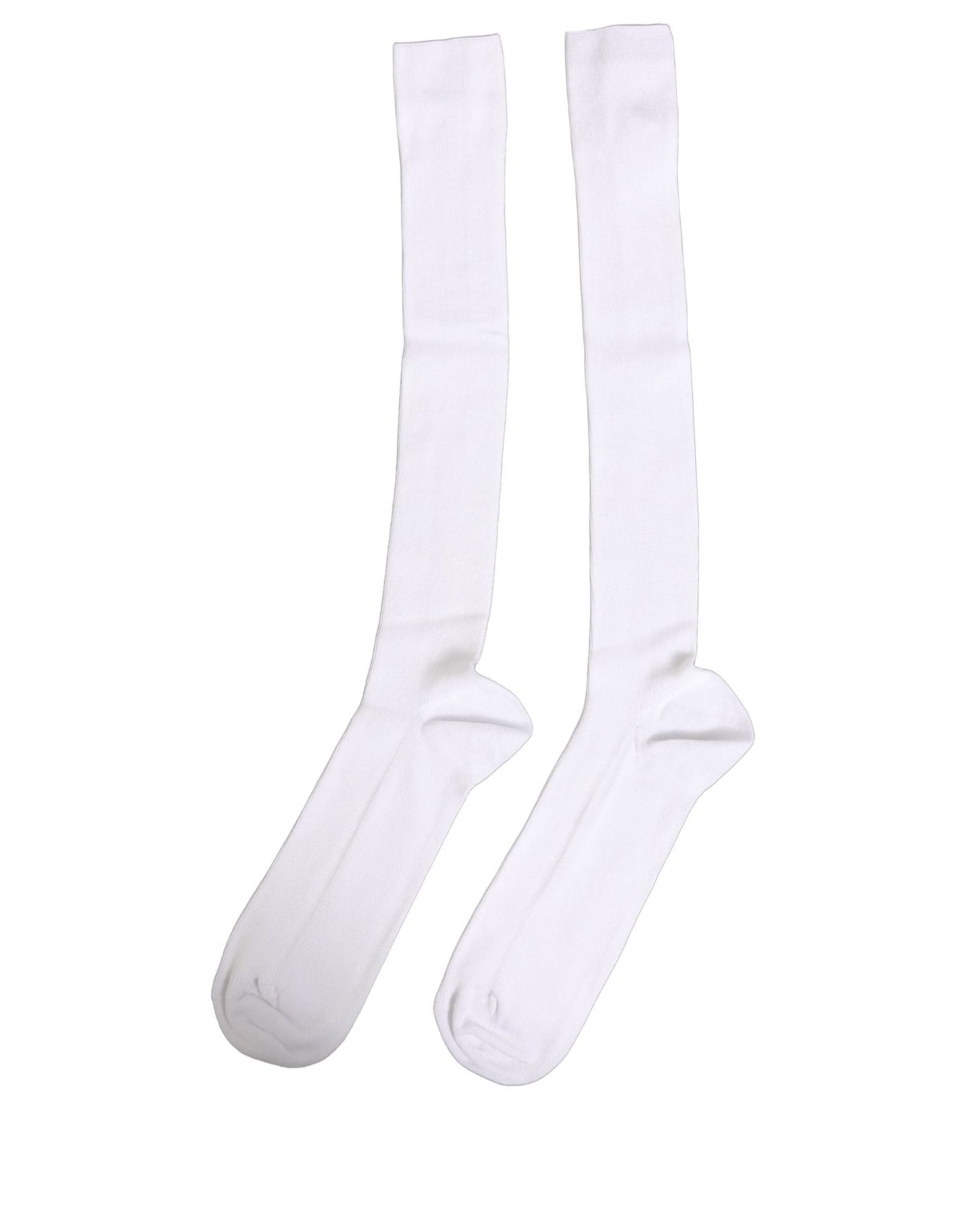 Dolce & Gabbana Viscose Over-The-Calf Socks in White
