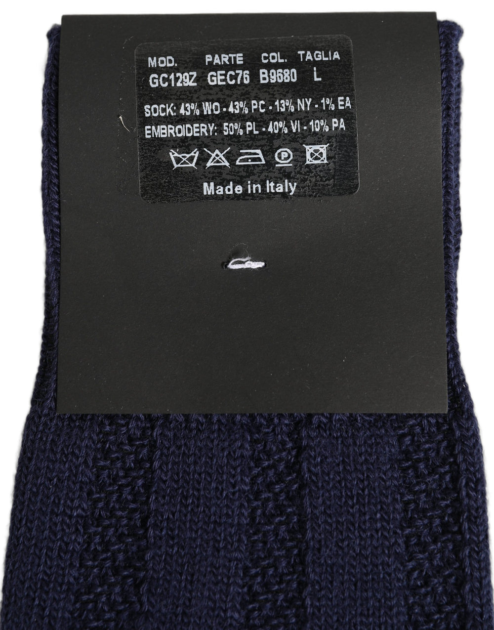 Dolce & Gabbana Wool Blend Knee-High Socks in Navy Blue
