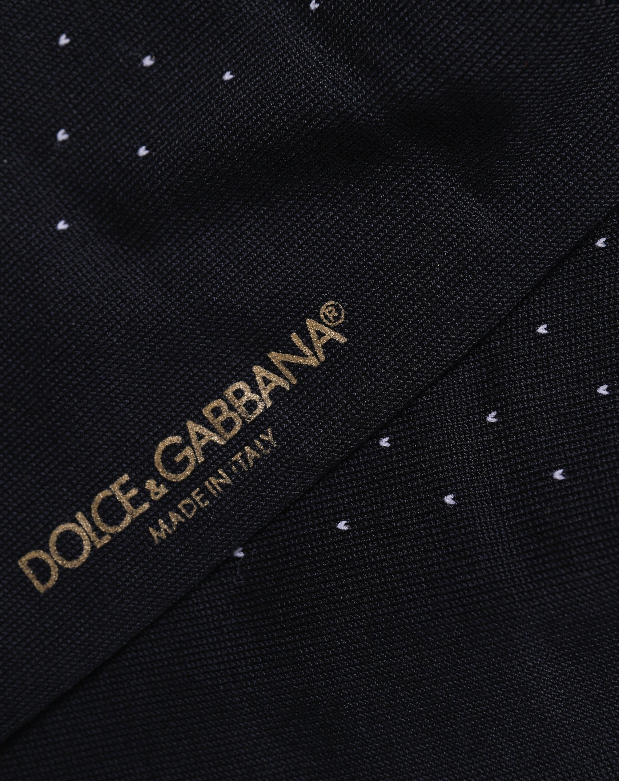 Dolce & Gabbana Cotton Blend Polka Dot Socks in Black