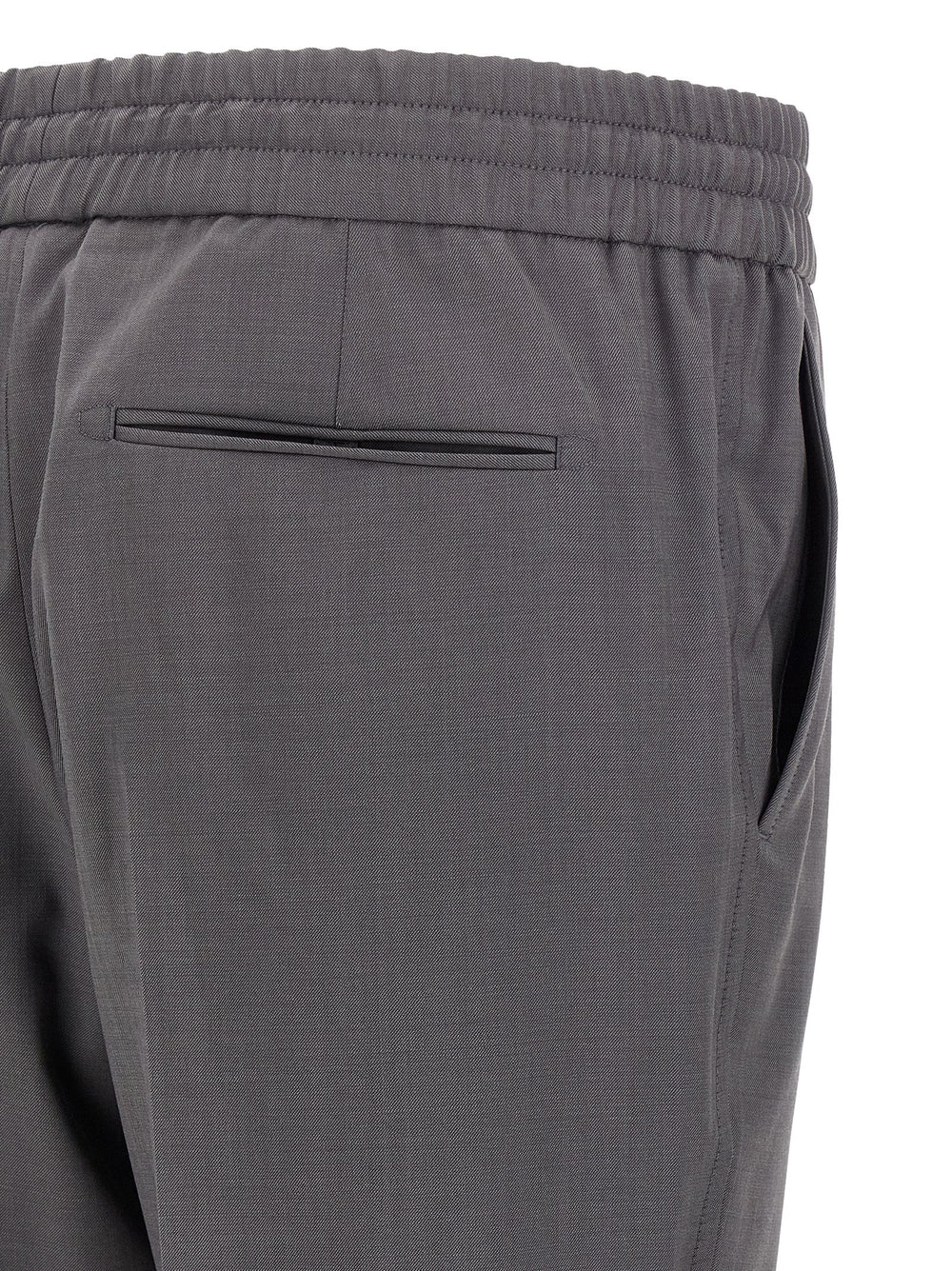Gray Wool Casual Pants