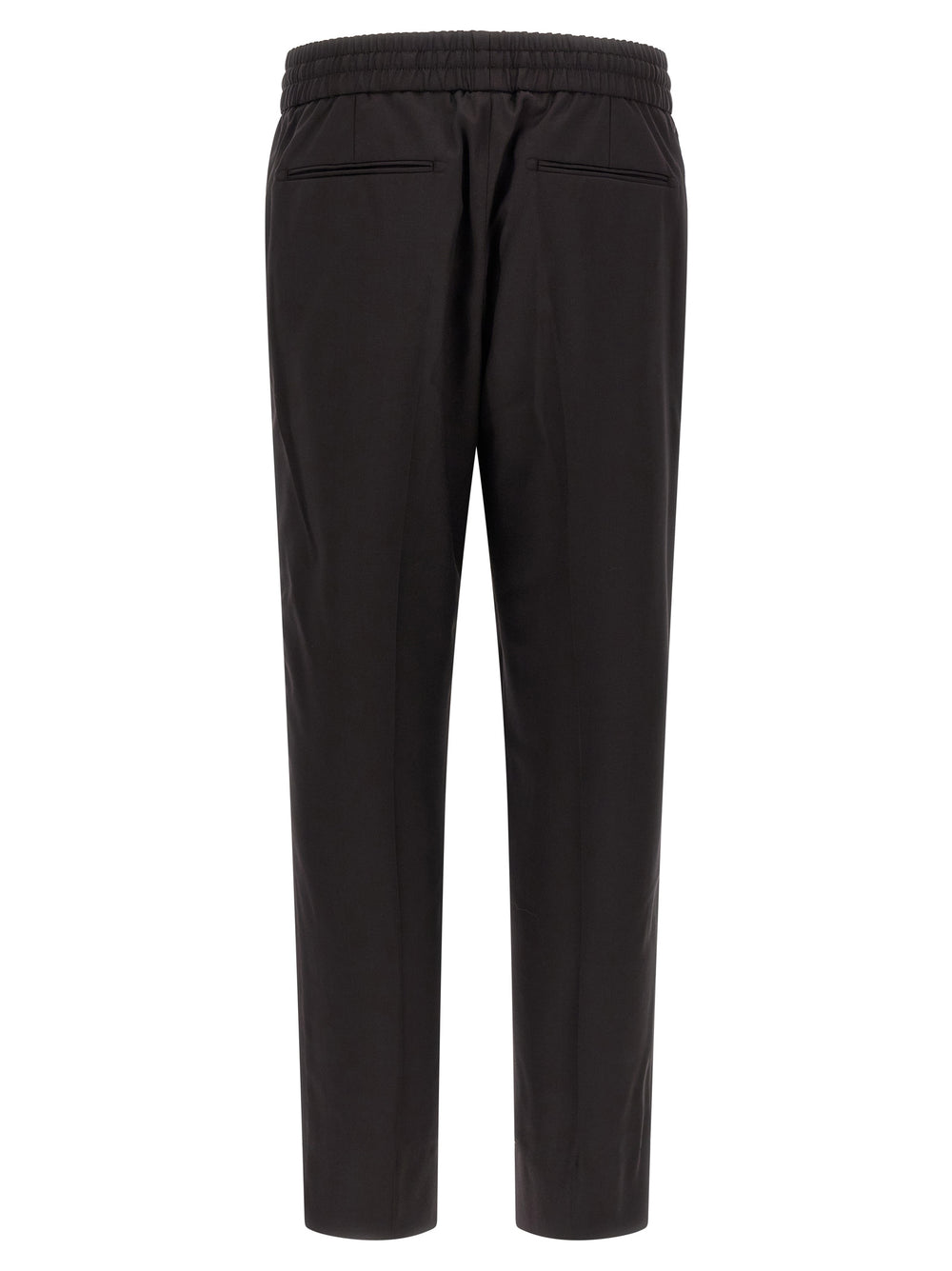 Brown Wool Casual Pants