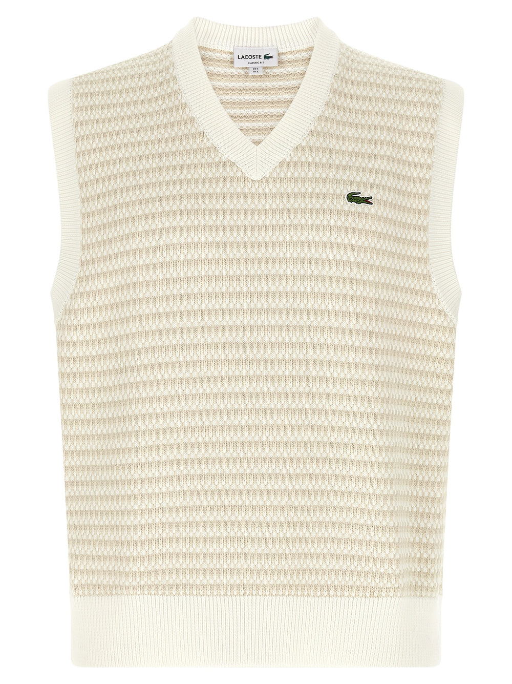 Beige Cotton Sleeveles Sweater