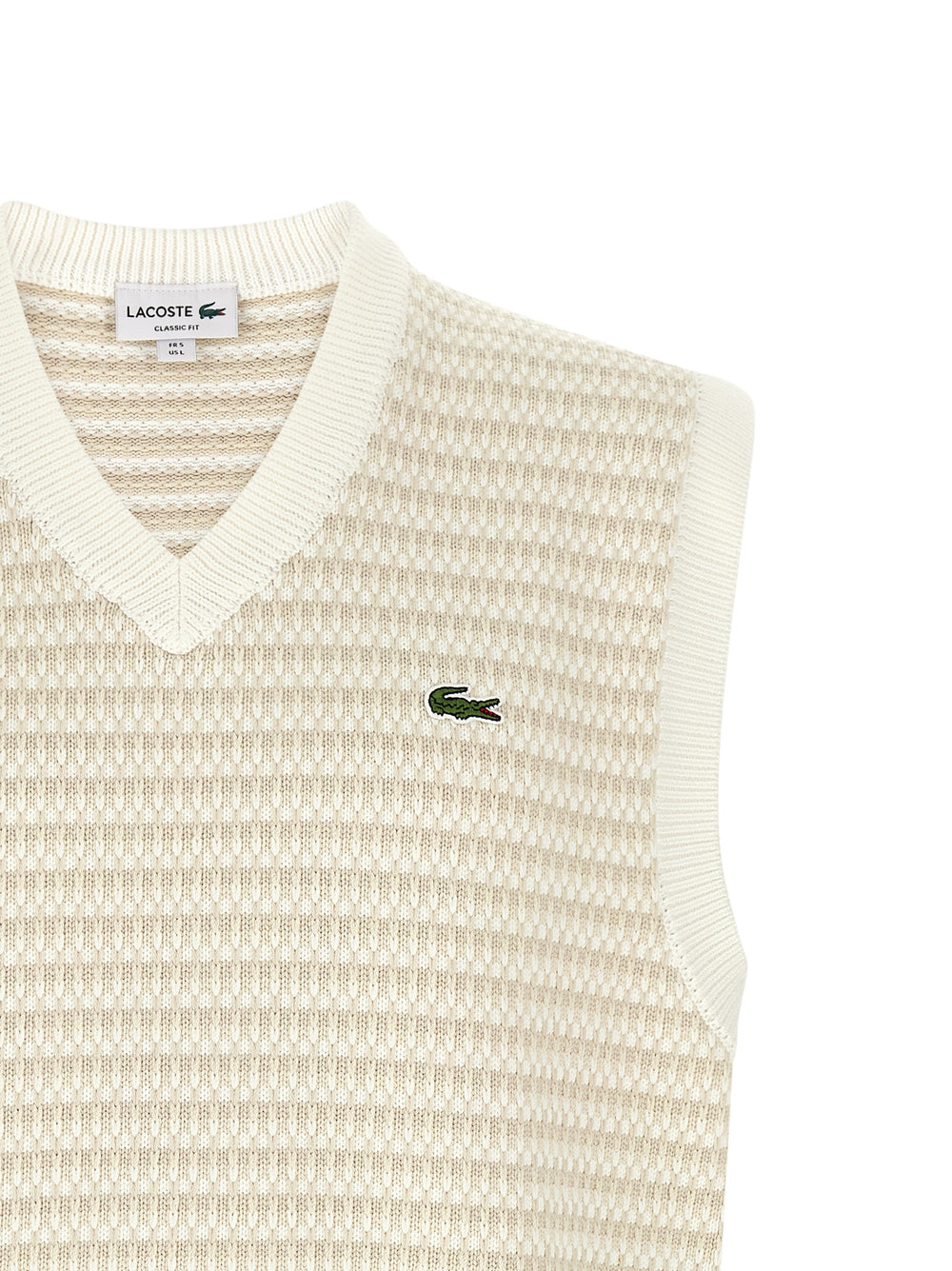 Beige Cotton Sleeveles Sweater